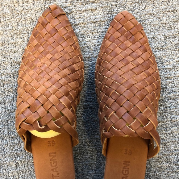 St. Agni Paris Woven Mule in Vintage Tan size 39 - Picture 2 of 5